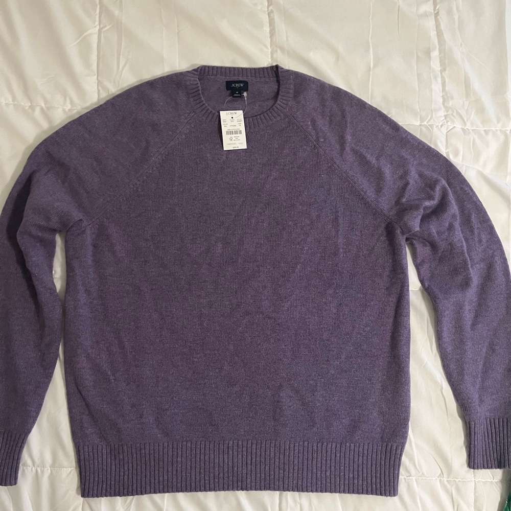 J. Crew Men's Purple Crewneck Sweater